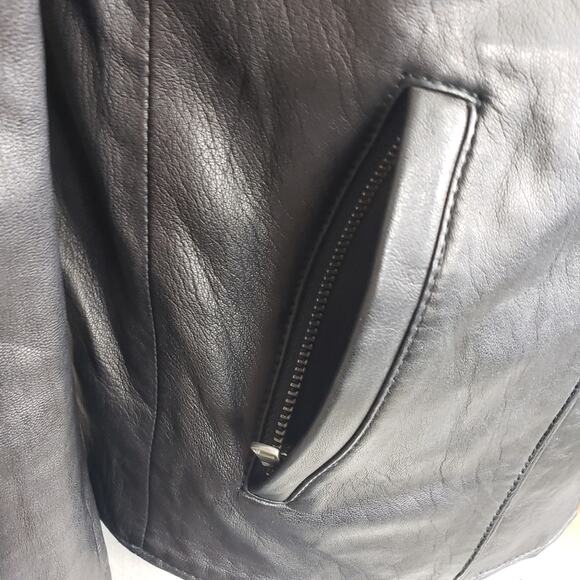 Joie Derica Black Lamb Leather Motorcycle Jacket Size Small* - Picture 5 of 12